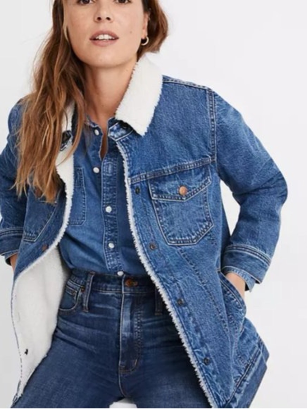 Madewell Sherpa-Lined Denim Jacket